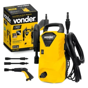 Lavadora de alta pressão Vonder Leve LAV1300 220V amarela de 1.3kW com 90bar de pressão máxima - 60Hz