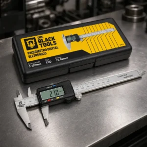 Paquímetro Digital The Black Tools Universal 150mm Inox Alta Precisão Profissional 0mm-150mm Com Estojo Tpd150