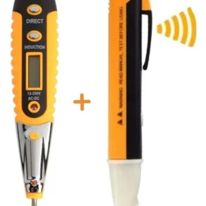 Kit Eletrica Chave Teste Digital + Caneta Detectora Tensão B Basto